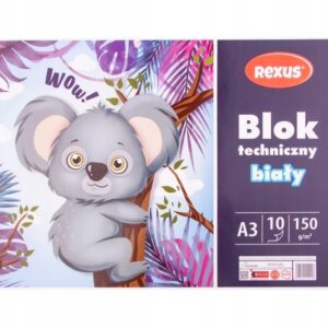 blok techniczny biały a3