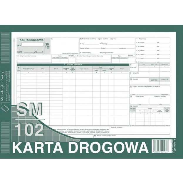 karta drogowa sm/102