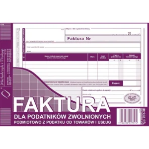 faktura dla podatników zwolnionych podmiotowo z podatku