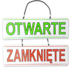 Zawieszka informacyjna otwarte zamkniete