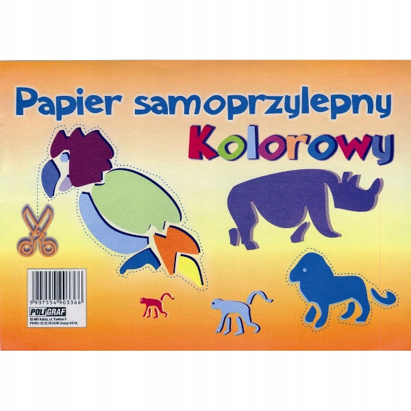 papier samoprzylepny kolorowy