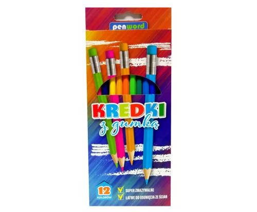kredki ołowkowe z gumka
